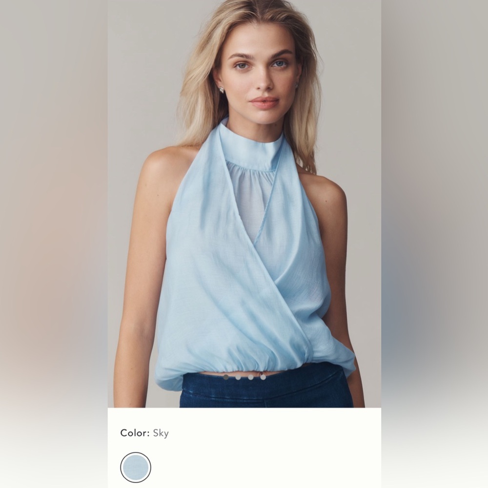 By Anthropologie Layered Halter
Sleeveless Blouse Size XS NWT